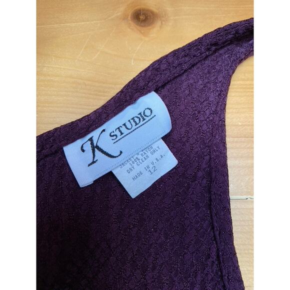 Vintage Dress Purple Tank Midi - Picture 2 of 4